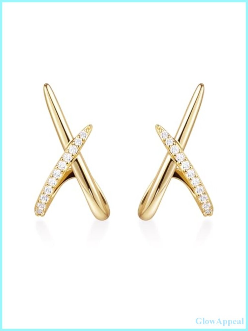 Dainty Gold Stud Earrings for Women 14K Gold Plated Hypoallergenic Tarnish